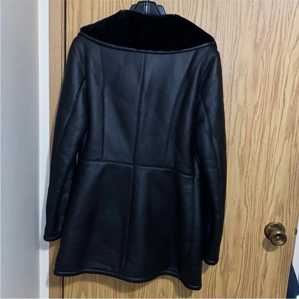 Rouje Black Leather Jacket Salome - Picture 3 of 6